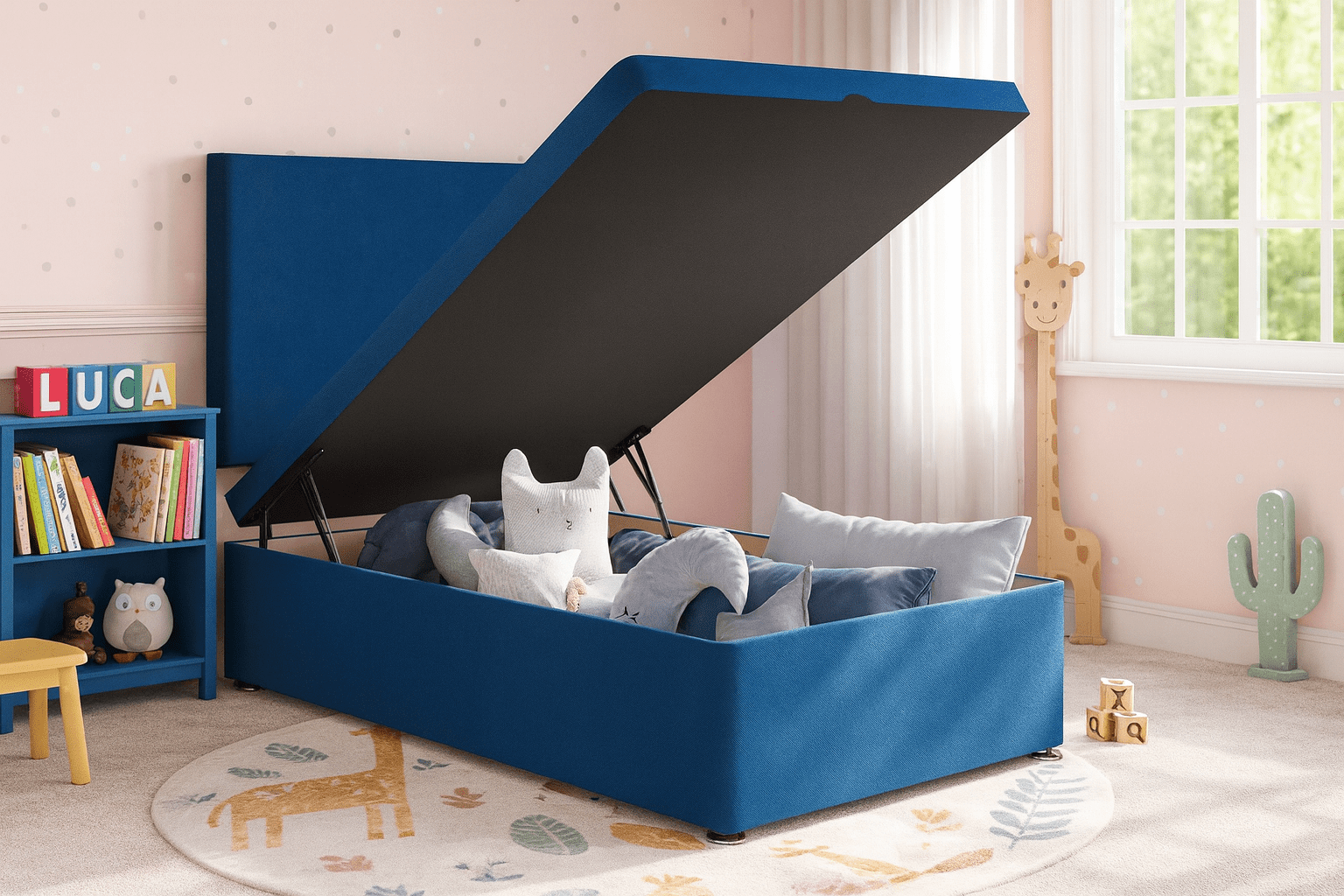 Kids Lisbon Ottoman Bed with Standard Headboard - Image 2