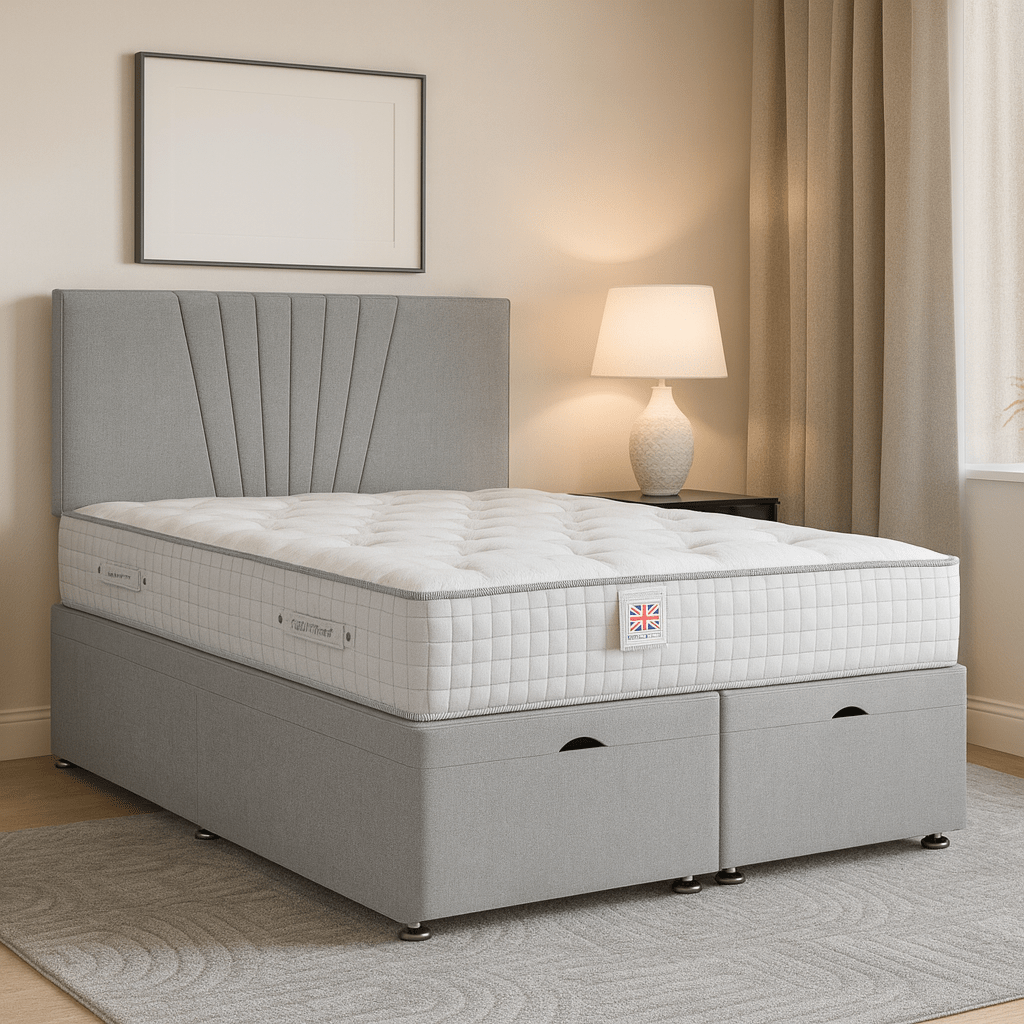 Hilton Divan Ottoman Bed Set with Standard Headboard