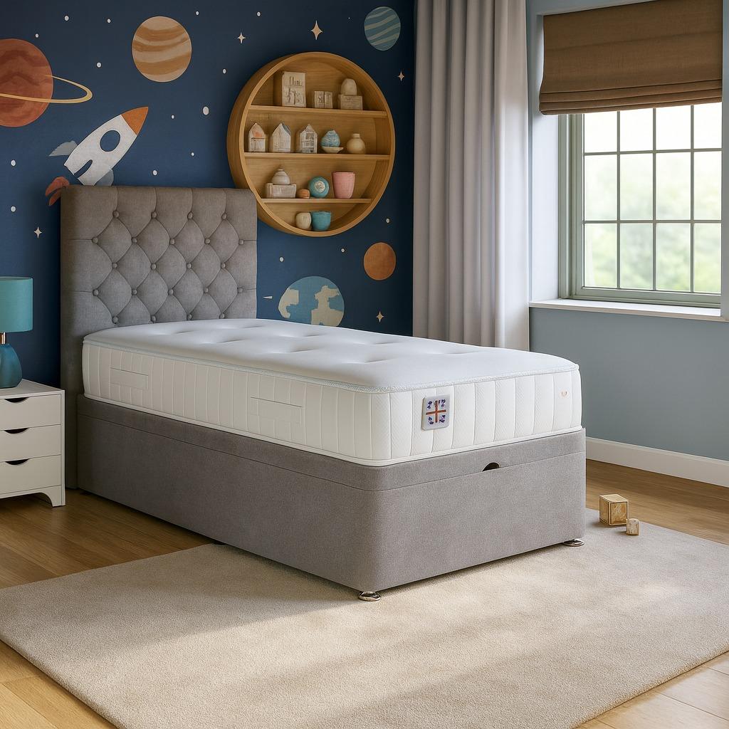 Kids Cheshire Ottoman Bed with Floor Standing Headboard