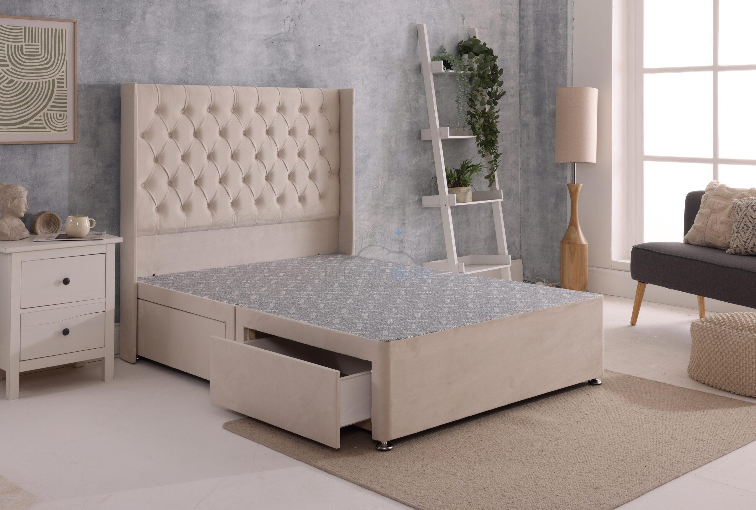Cheshire Divan Bed Set with Floor Standing Headboard - Image 2
