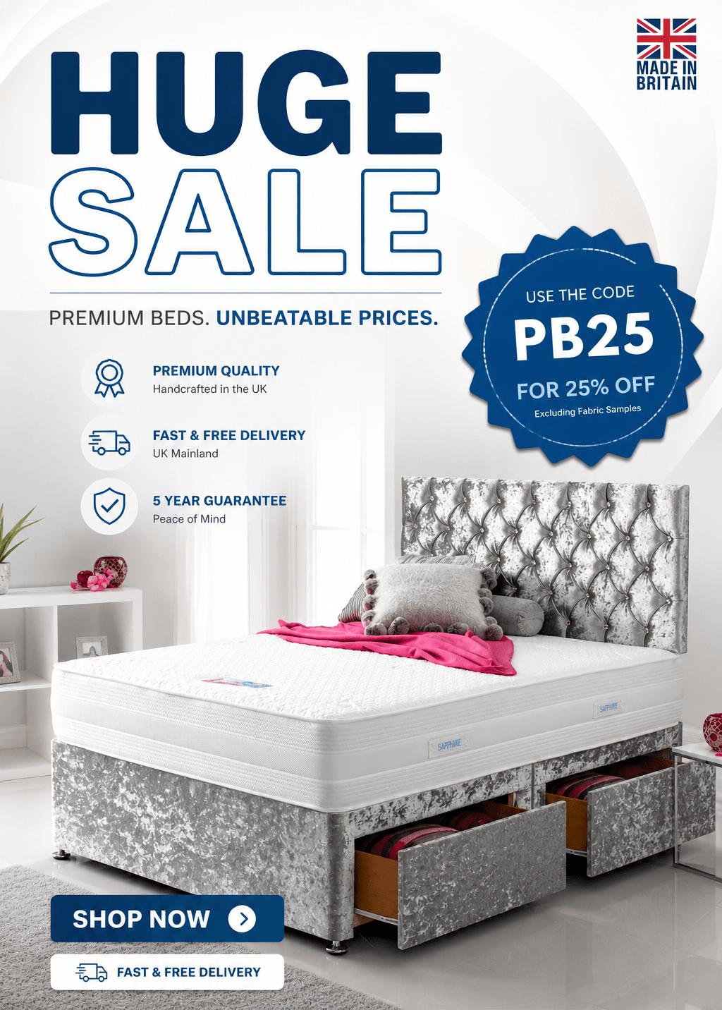 Bristine Beds - Banner - Portrait - Divan Beds Sale